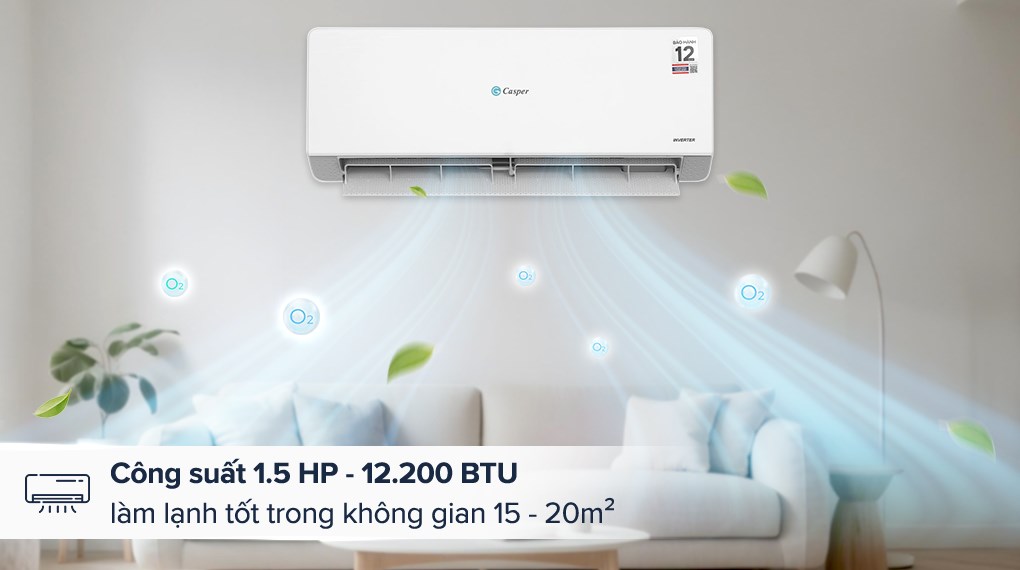 Máy Lạnh Casper Inverter 1.5 HP QC‑12IU36A