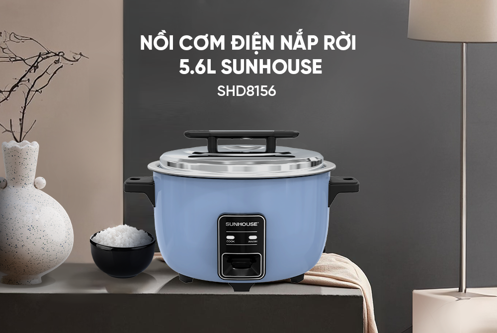 NỒI CƠM ĐIỆN 5.6l SUNHOUSE SHD8156