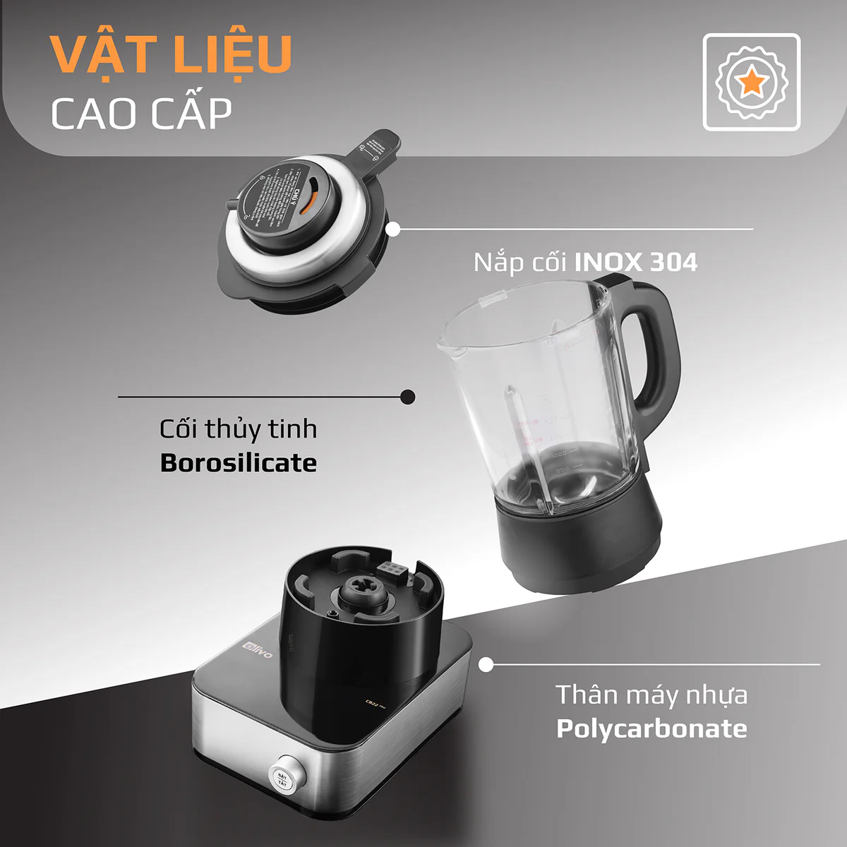 Máy Xay Nấu Cao Cấp OLIVO CB22 PRO