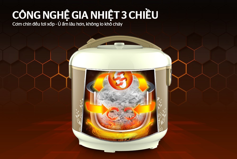 NỒI CƠM ĐIỆN 1.8L SUNHOUSE SHD8616