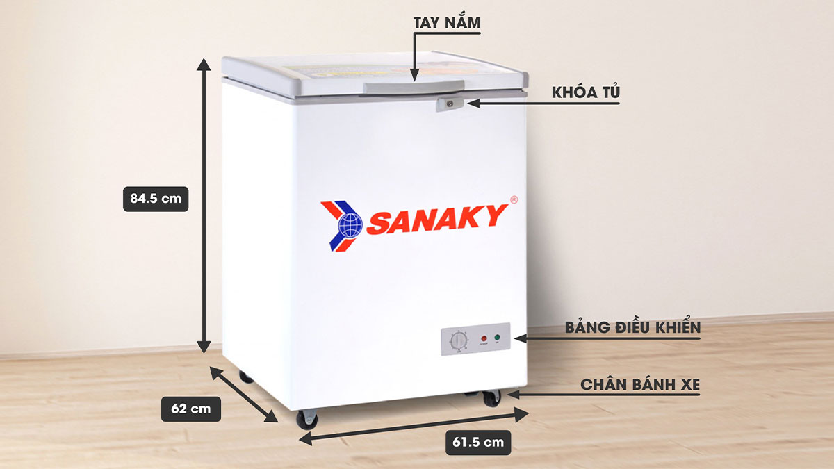Tủ đông Sanaky 100 lít VH-1599HYK