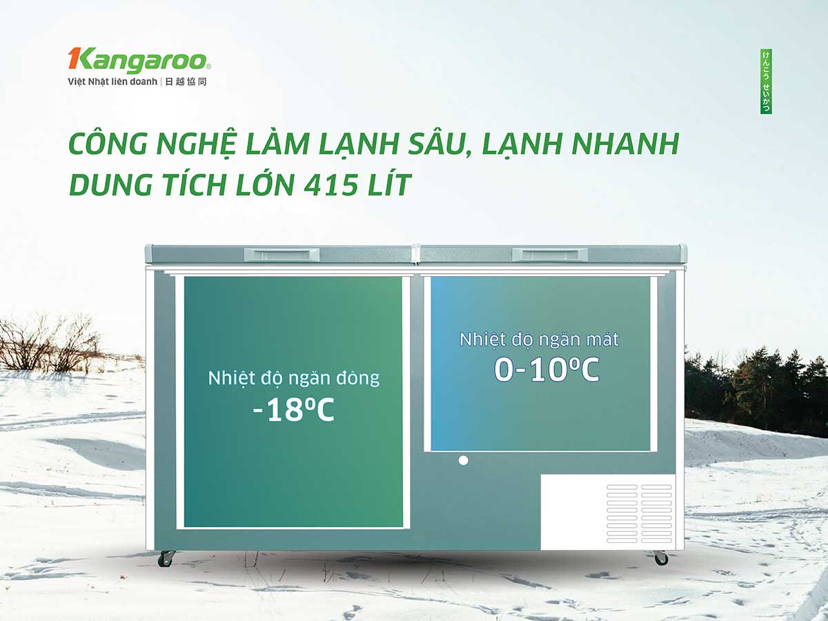 Tủ Đông Kangaroo 415 Lít KG415G2D