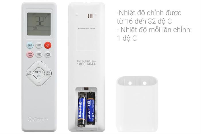 Máy lạnh 2 chiều Casper Inverter 1.5 HP QH-12IU36A