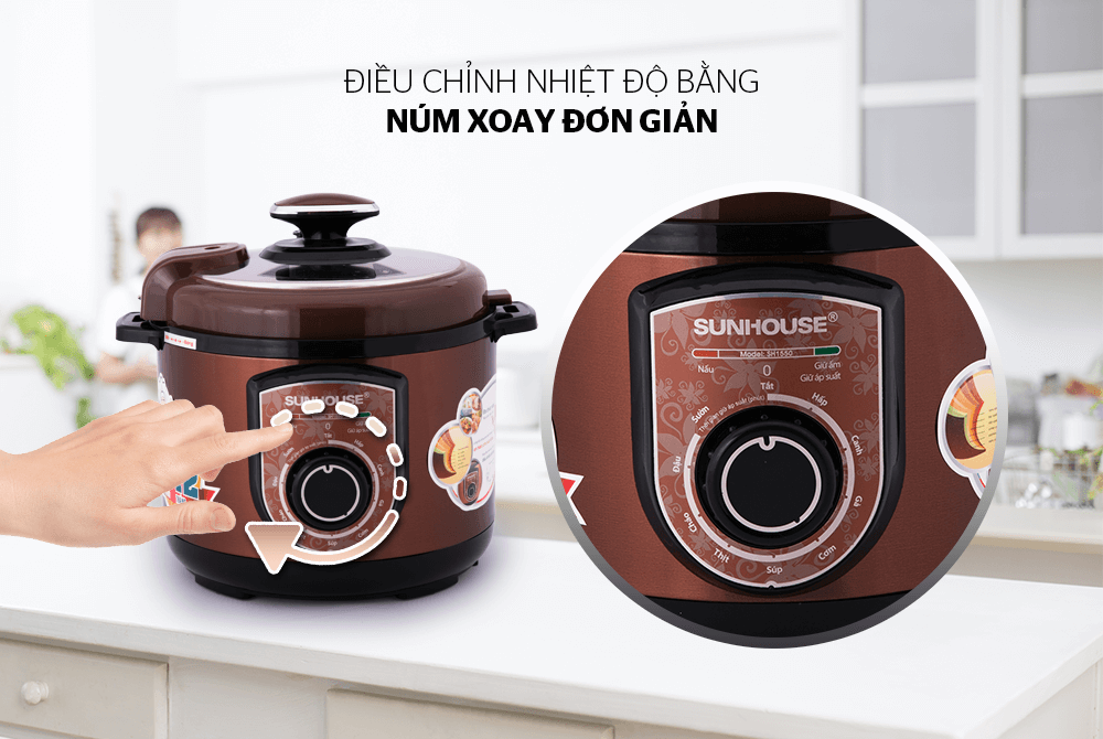 Nồi Chiên Không Dầu 5.0 Lít Sunhouse SHD1550