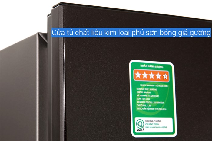 Tủ lạnh Samsung Inverter 236 lít RT22M4032BY/SV – Tiết kiệm điện, làm lạnh nhanh, thiết kế sang trọng