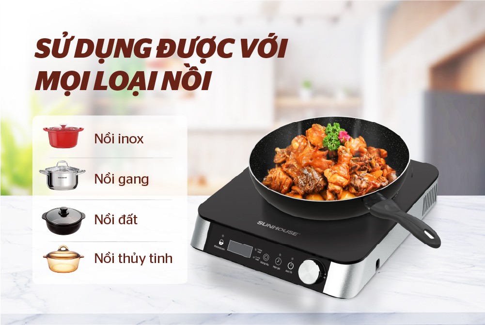 BẾP HỒNG NGOẠI HAI VÒNG NHIỆT SUNHOUSE SHD6024