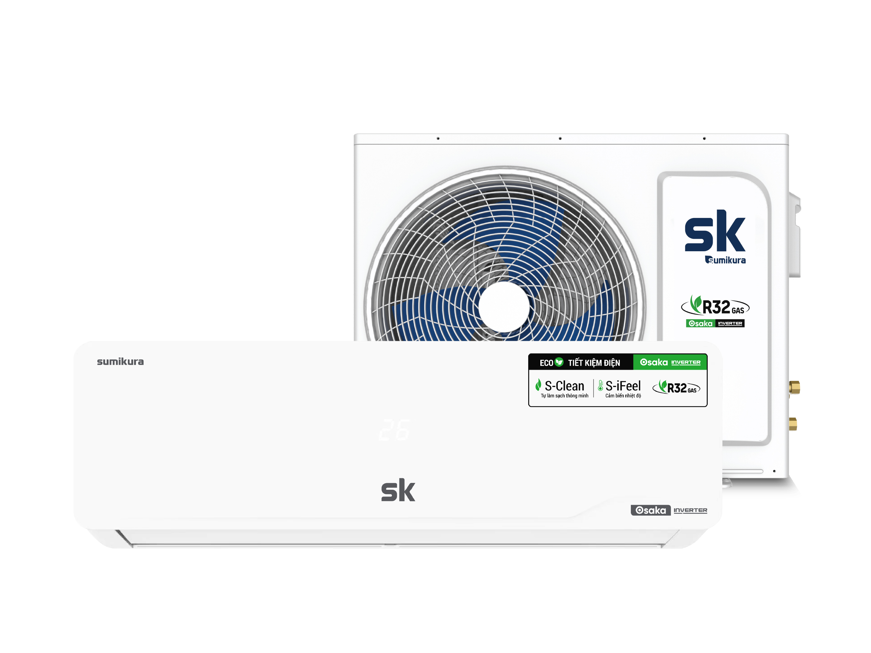 Điều hòa SK Osaka Inverter 1 chiều 12000 BTU APS/APO-120