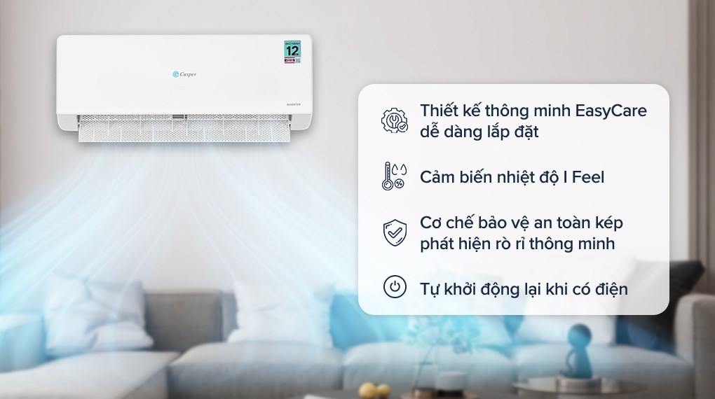 Máy lạnh 2 chiều Casper Inverter 1.5 HP QH-12IU36A