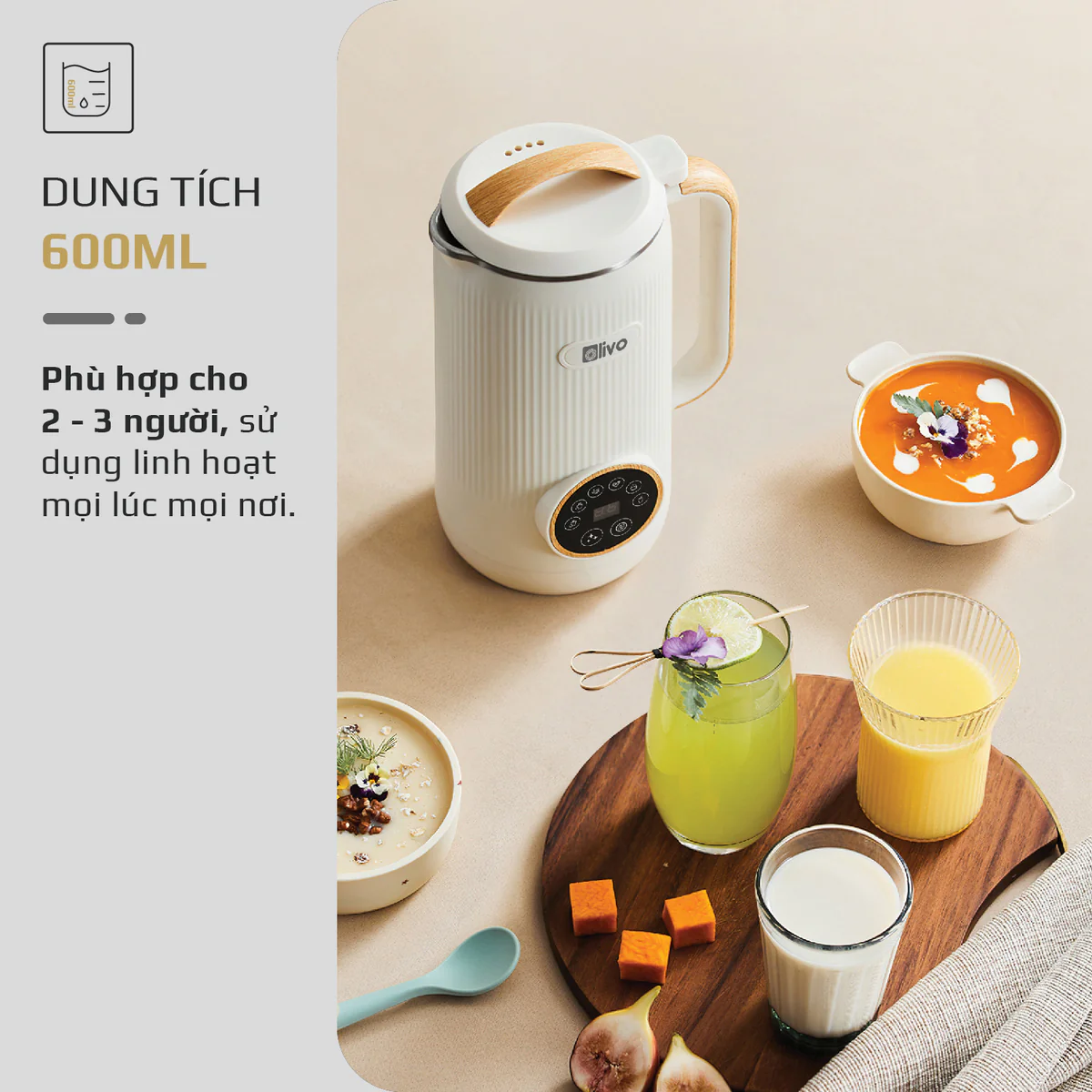 Máy Xay Nấu Đa Năng OLIVO CB400 PRO