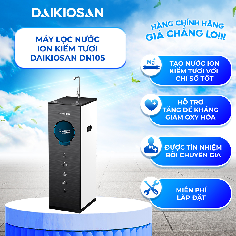 Máy lọc nước ion kiềm tươi Daikiosan DN105 (cho vùng pH thấp)