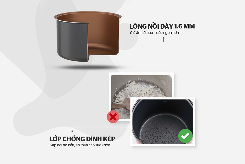Nồi Cơm Điện 1.8 Lít Sunhouse SHD8631