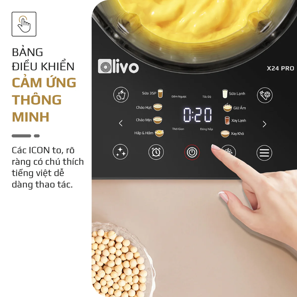 Máy Xay Nấu Đa Năng OLIVO X24 PRO