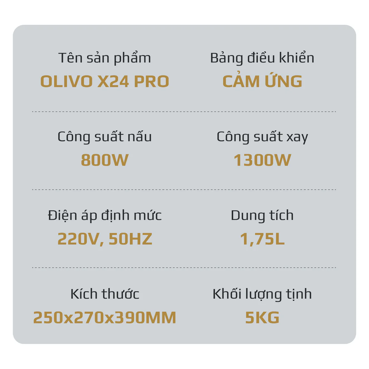 Máy Xay Nấu Đa Năng OLIVO X24 PRO