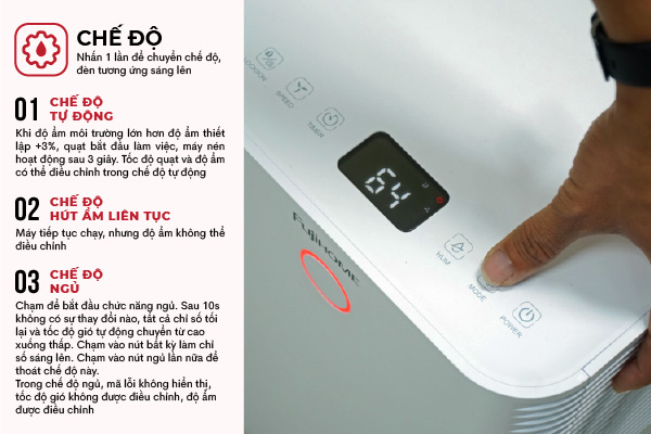 Máy hút ẩm dân dụng Fujihome DH12 – Công suất 12 lít/ngày, tiết kiệm điện, vận hành êm ái