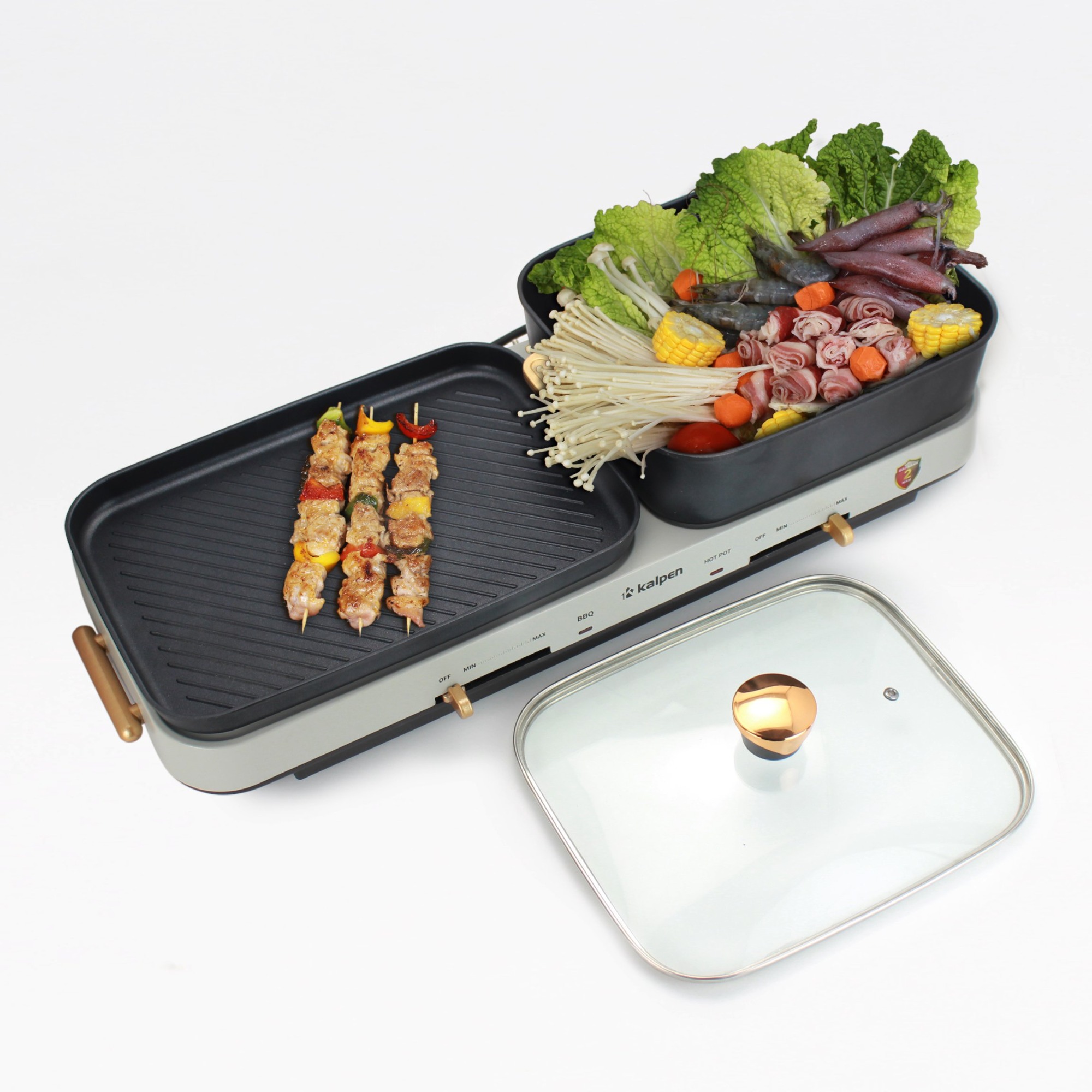 Bếp Nướng Lẩu Hai Ngăn Tháo Rời Đa Năng Kalpen PP99