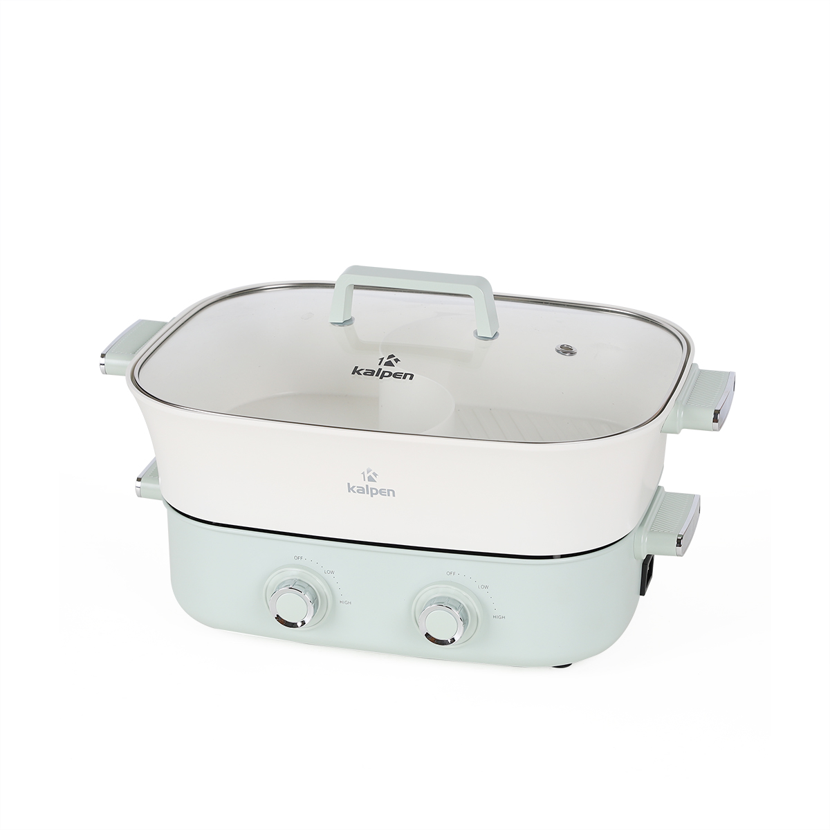 Bếp Nướng Lẩu Hai Ngăn Tháo Rời Đa Năng 6.5L Kalpen PP66