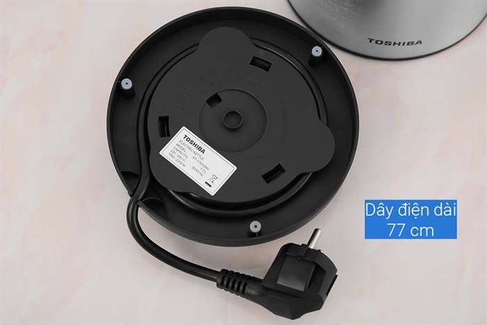Bình đun siêu tốc Toshiba KT-17SH2NV – 1.7 lít, công suất 2200W, ruột inox SUS 304, đun nước nhanh, an toàn