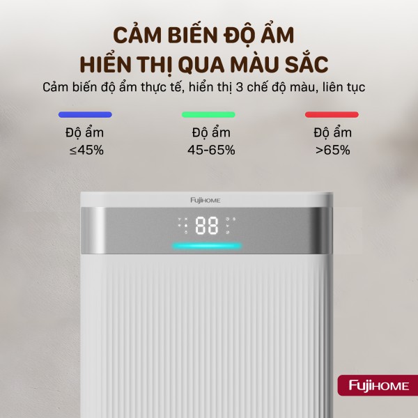 Máy hút ẩm dân dụng Fujihome DH40NW – 40 L/ngày, Ionizer & Wi‑Fi