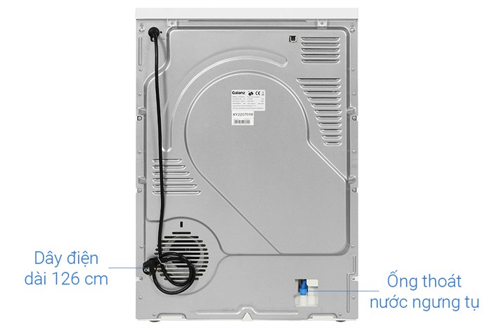 Máy sấy ngưng tụ Galanz 8 Kg DC-80S5C – Sấy khô hiệu quả, tiết kiệm điện, bảo vệ sợi vải