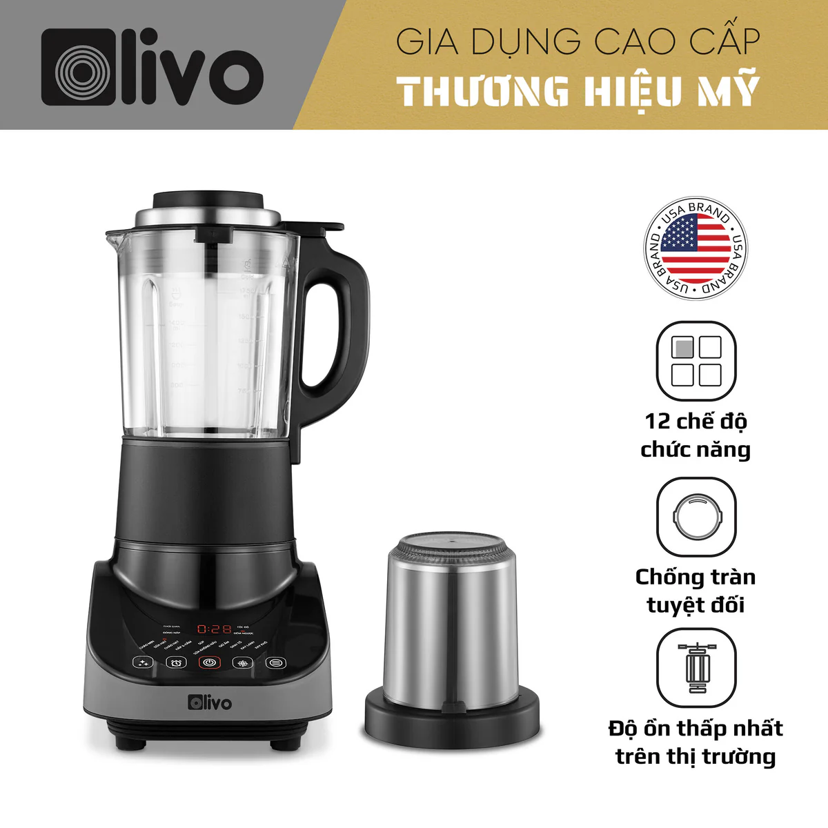 Máy Xay Nấu Đa Năng OLIVO CB20