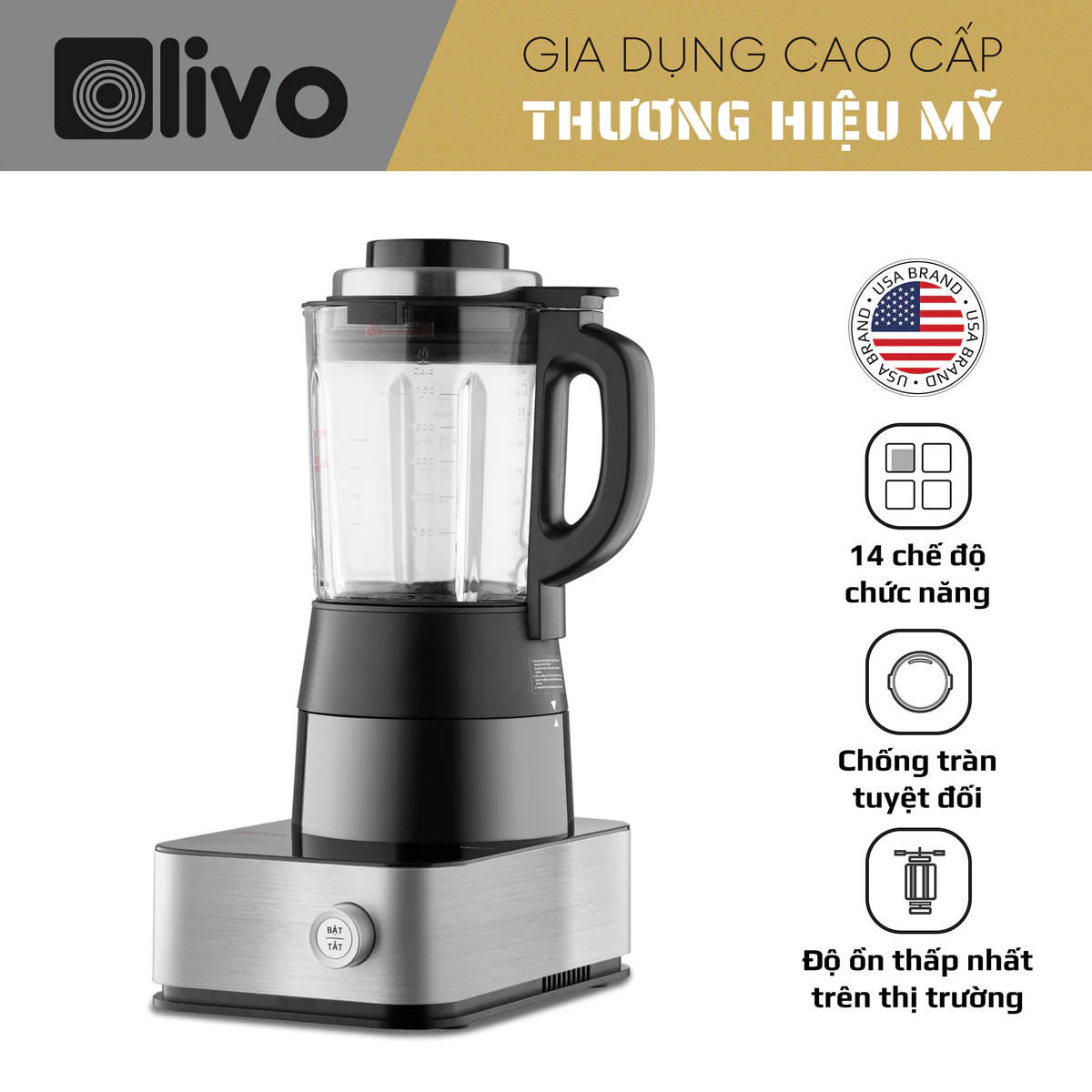 Máy Xay Nấu Cao Cấp OLIVO CB22 PRO
