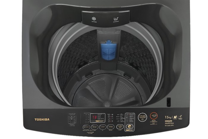 Máy giặt Toshiba Inverter 15 kg AW-DUM1600LV(SG) – Giặt siêu sạch, tiết kiệm điện, bền bỉ vượt trội