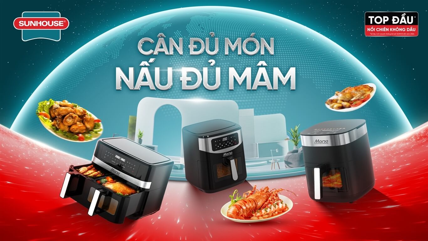 Nồi Chiên Không Dầu 9 Lít Sunhouse SHD4090