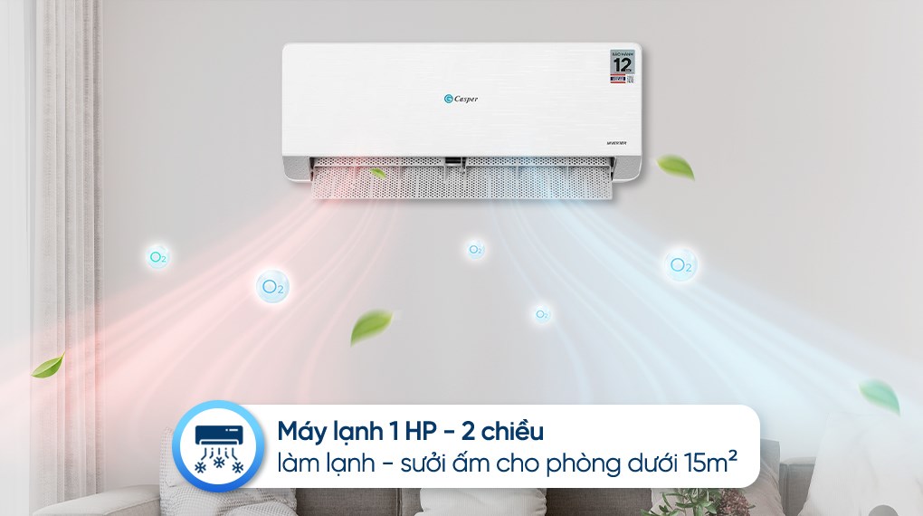 Máy Lạnh 2 Chiều Casper Inverter 1 HP QH-09IU36A