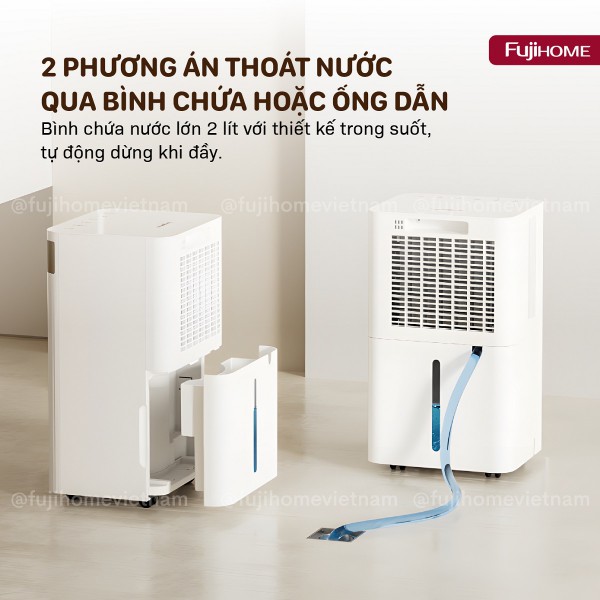 Máy hút ẩm dân dụng Fujihome DH12NW – Công suất 12 lít/ngày, lọc không khí, điều khiển thông minh