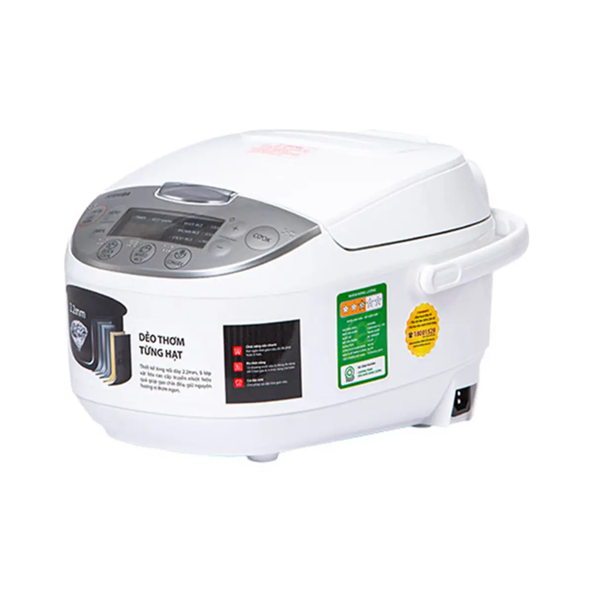 Nồi cơm điện tử Toshiba 1.8 lít RC-18DH2PV(W)