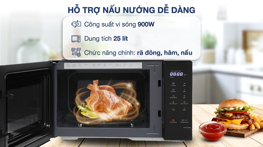 Lò vi sóng Panasonic NN-ST34NBYUE 25 lít
