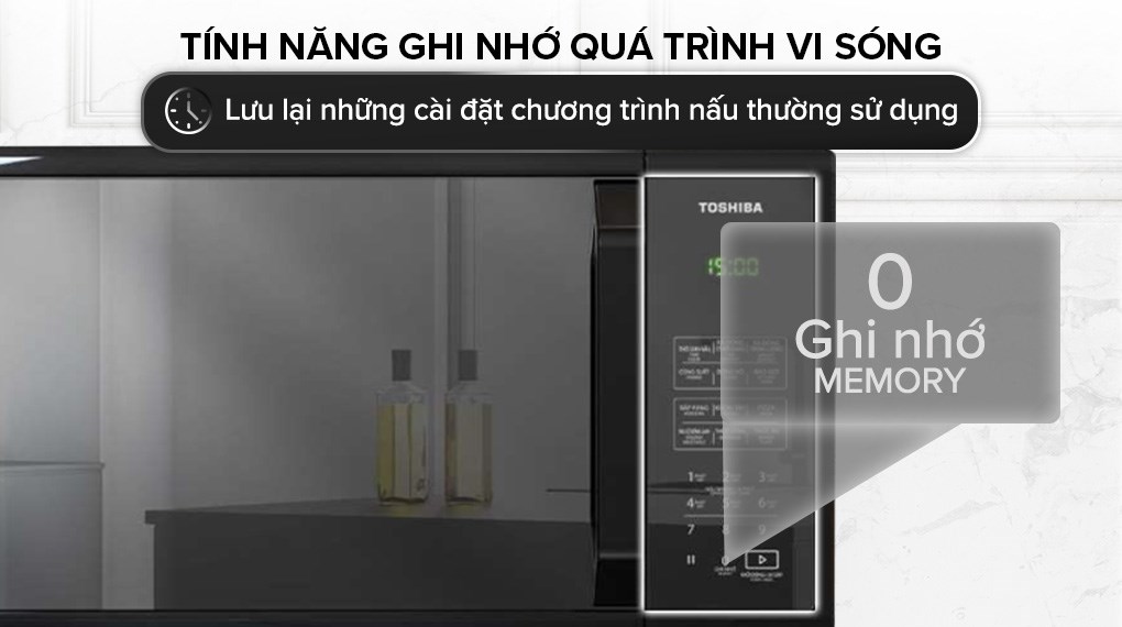 Lò vi sóng Toshiba MM-EM25PE(BM) – Dung tích 25 lít, công suất 800W, 11 mức công suất, 6 thực đơn tự động, mặt gương sang trọng, điều khiển cảm ứng