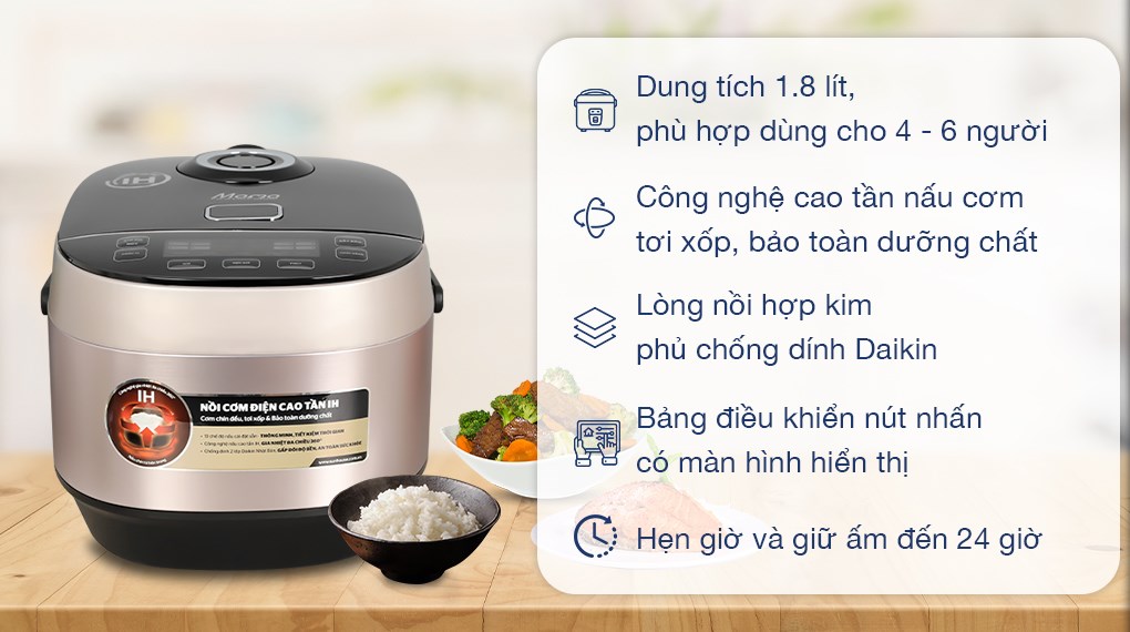 Nồi cơm cao tần Sunhouse Mama 1.8 lít SHD8959