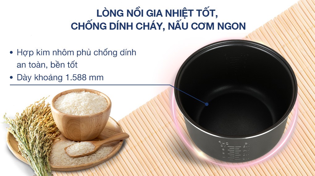 Nồi cơm điện Panasonic 1.8 lít SR-MVN18FRAX
