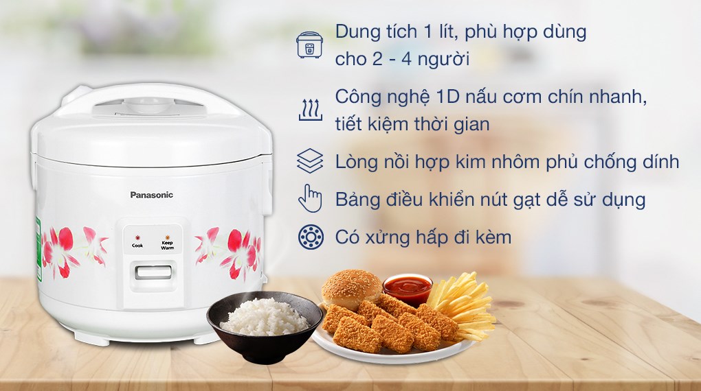 Nồi cơm điện Panasonic 1 lít SR-MVN10FRAX