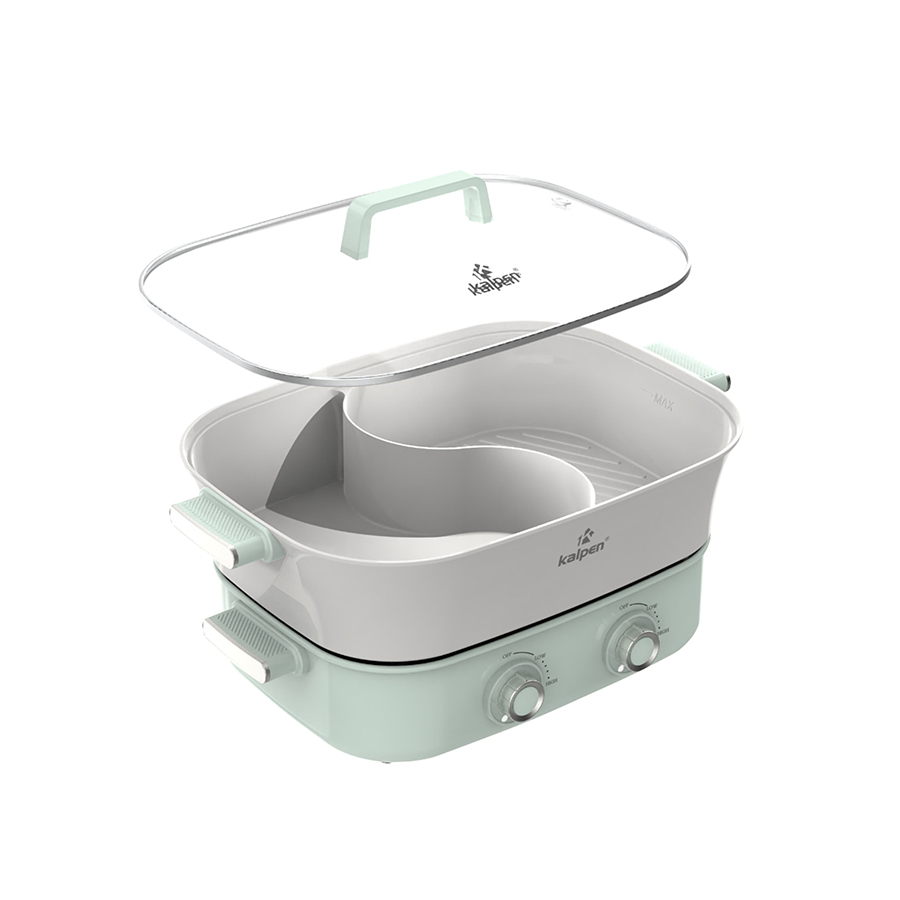 Bếp Nướng Lẩu Hai Ngăn Tháo Rời Đa Năng 6.5L Kalpen PP66