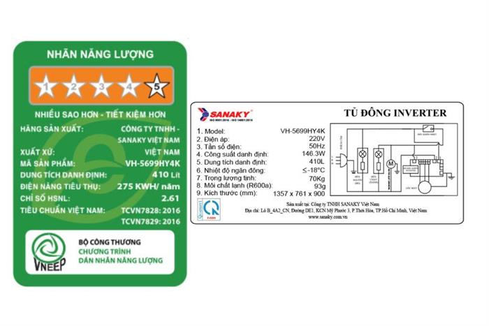 Tủ đông Sanaky VH 5699HY4K