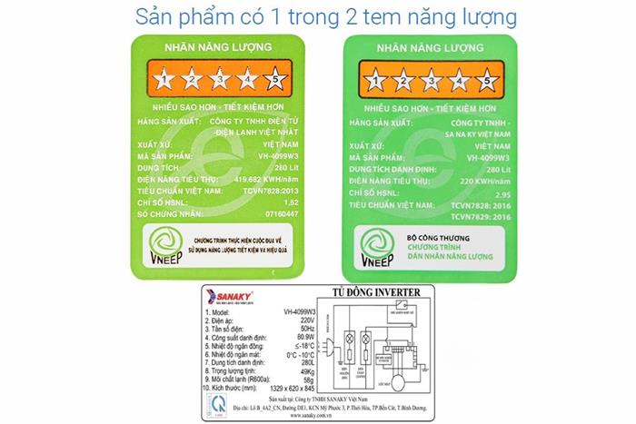 Tủ đông Sanaky Inverter 280 lít VH-4099W3