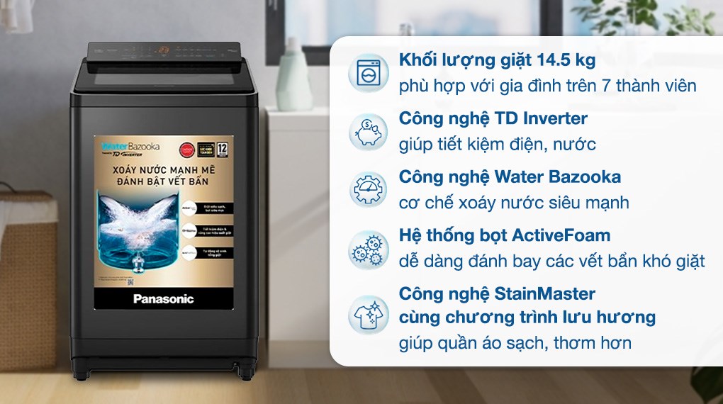 Máy giặt Panasonic Inverter 14.5 kg NA-FD290CEBV