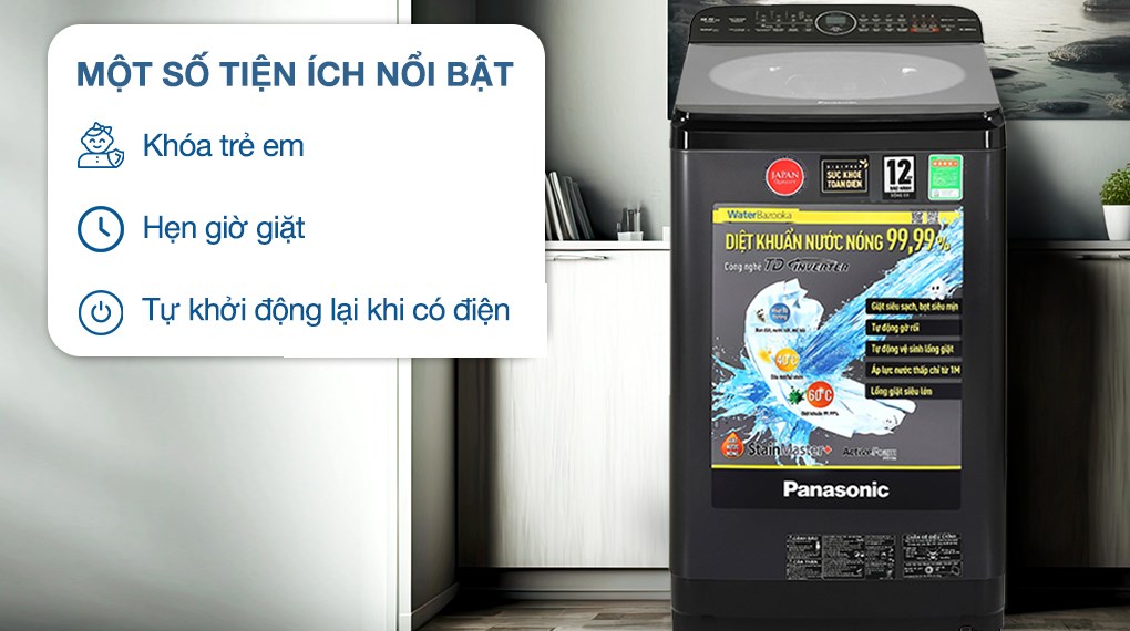 Máy giặt Panasonic Inverter 9.5 Kg NA-FD95V1BRV