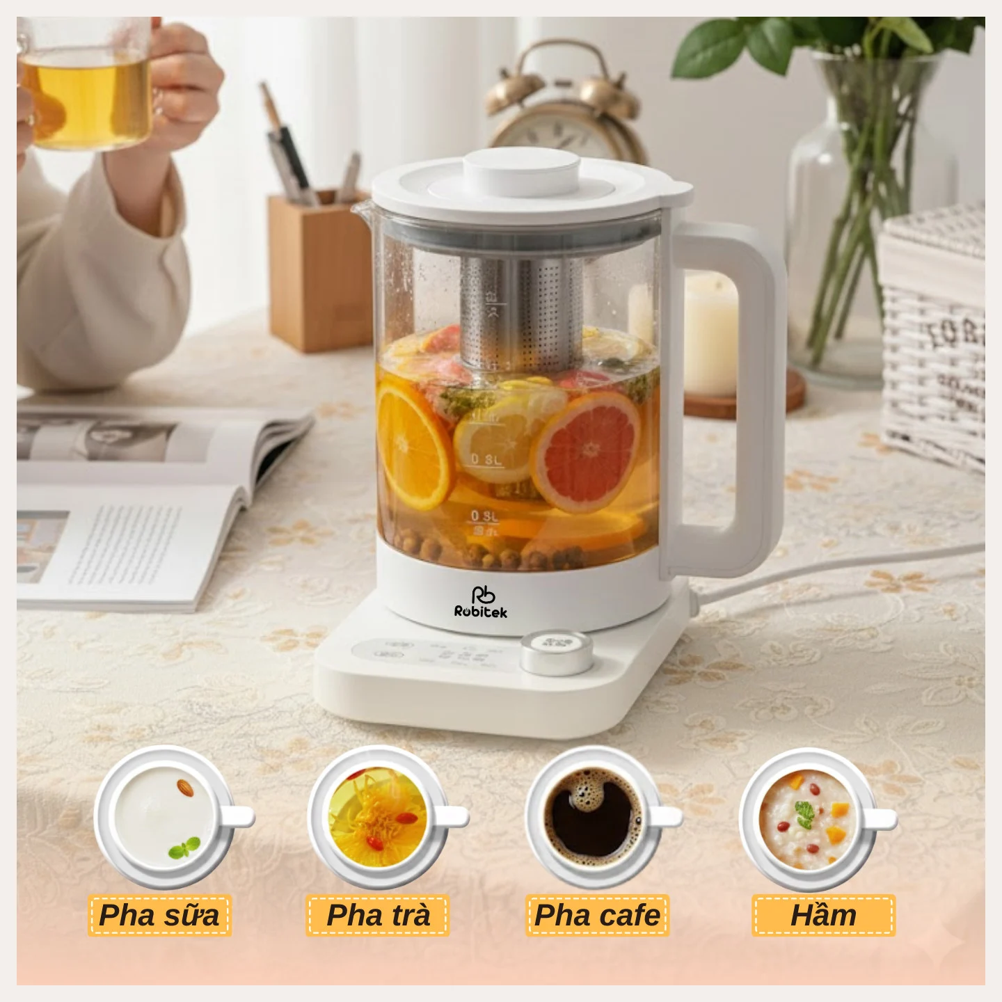 Máy pha trà đa năng ROBITEK RB18 dung tích 1.8L