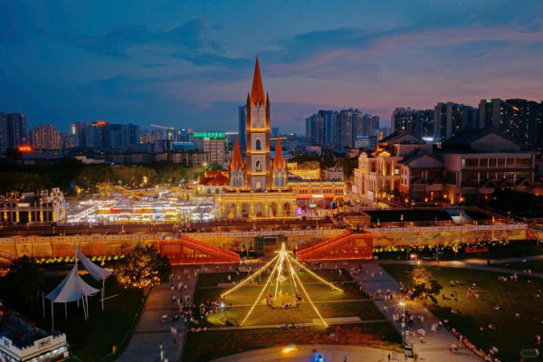 khu vực ven bến tàu Đình Tử Nam Ninh