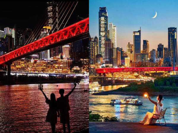 Điểm check in đẹp với cầu Thiên Tư Môn & Hồng Nhai Động