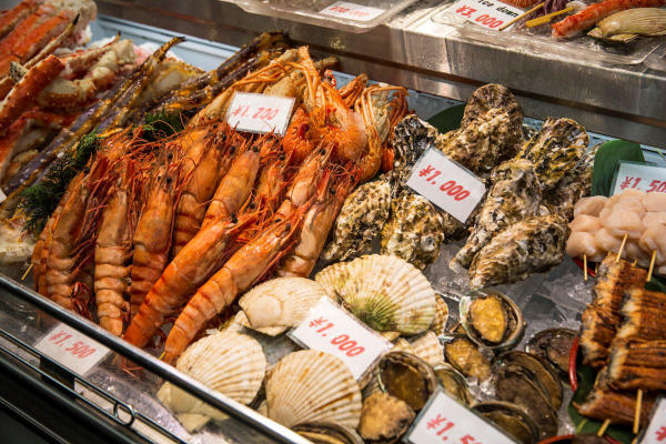 Chợ Kuromon Ichiba, Osaka, Nhật Bản 01 Chợ Kuromon Ichiba, Osaka, Nhật Bản 01