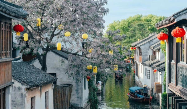 mùa xuân ở Chu Trang Cổ Trấn