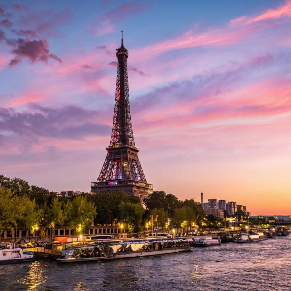 Ngắm hoàng hôn ở Paris Pháp 01 Ngắm hoàng hôn ở Paris Pháp 01
