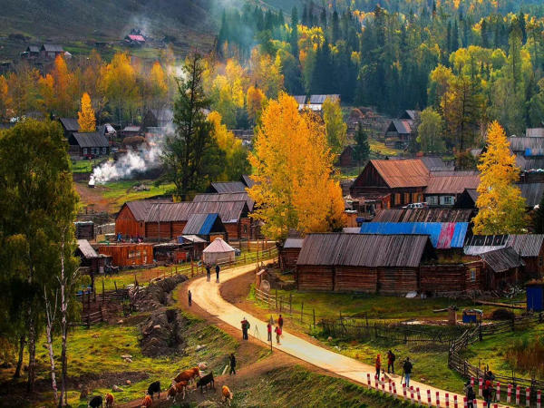 Làng cổ Haihaba, Tân Cương, Trung Quốc 01 Làng cổ Haihaba, Tân Cương, Trung Quốc 01