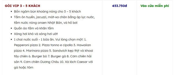 Bảng giá tắm bùn Galina Nha Trang Bảng giá tắm bùn Galina Nha Trang