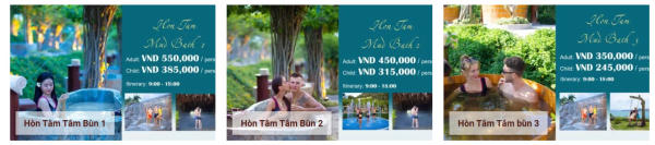 Bảng giá dịch vụ tại khu tắm bùn ở Hòn Tằm Nha Trang
