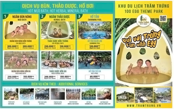 Tắm bùn Trăm Trứng bảng giá dịch vụ Tắm bùn Trăm Trứng bảng giá dịch vụ